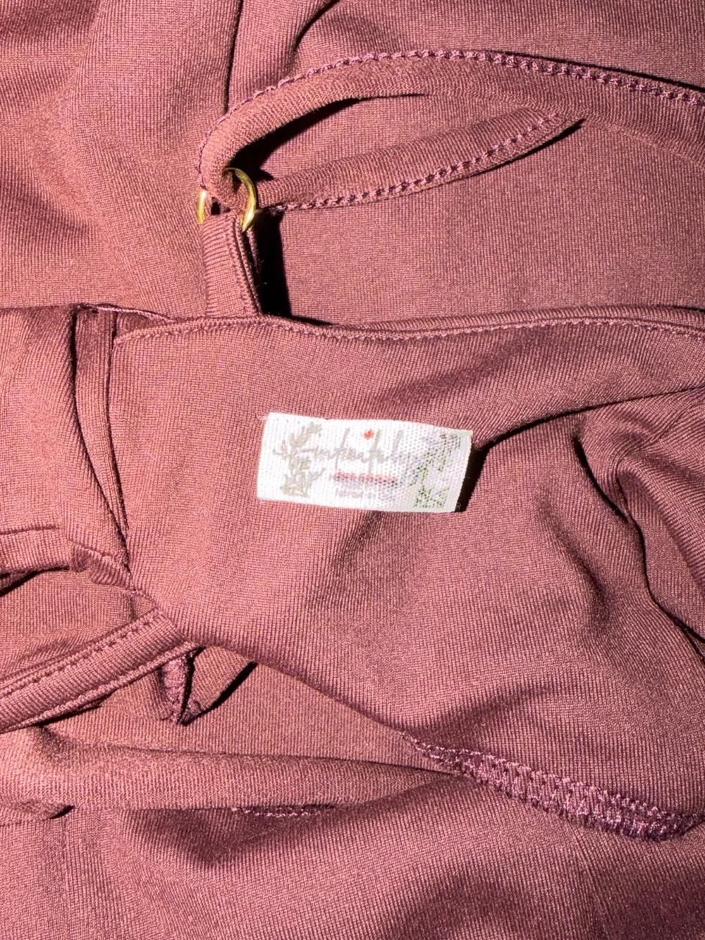 Free People Probably Should Body Con Mini Brown Maroon Dress